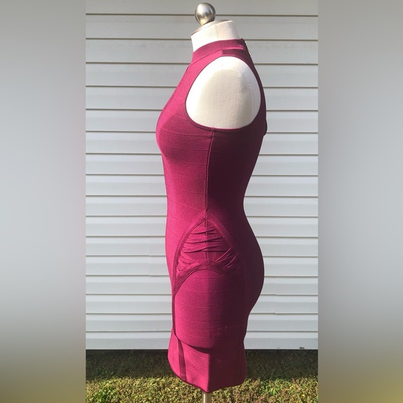 Guess Magenta Bodycon Dress with front cut out - Size Small - Picture 2 of 5